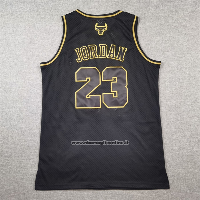 Maglia Chicago Bulls Michael Jordan #23 Mitchell & Ness 1997-98 Or Nero